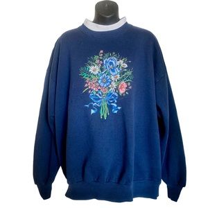 Vintage 90’s Gopher Sport Floral Crewneck Pullover Sweatshirt